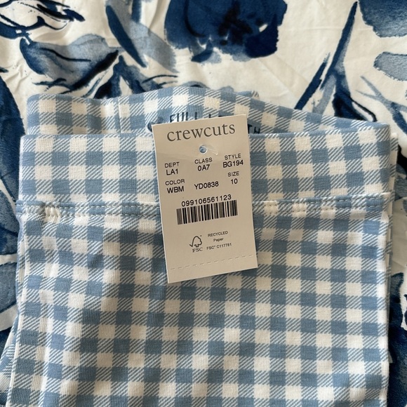 NWT CrewCuts Full Length gingham leggings - Picture 3 of 3
